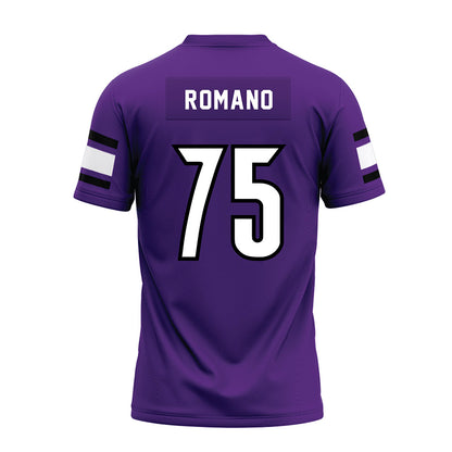 Stonehill - NCAA Football : Evan Romano - Purple Premium Football Jersey-1