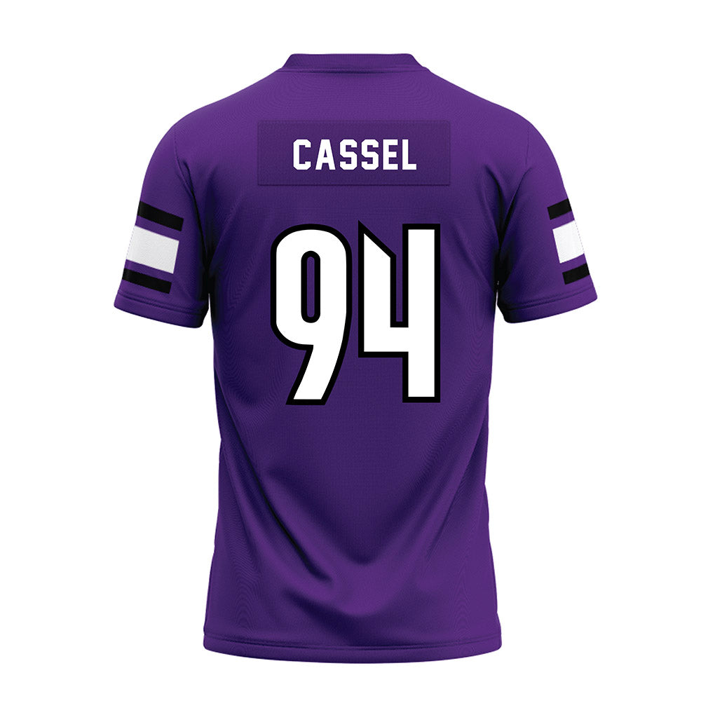 Stonehill - NCAA Football : Marcus Cassel - Purple Premium Football Jersey-1