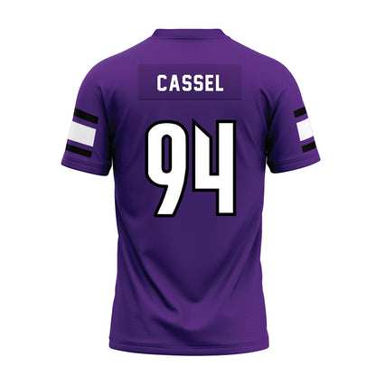 Stonehill - NCAA Football : Marcus Cassel - Purple Premium Football Jersey-1