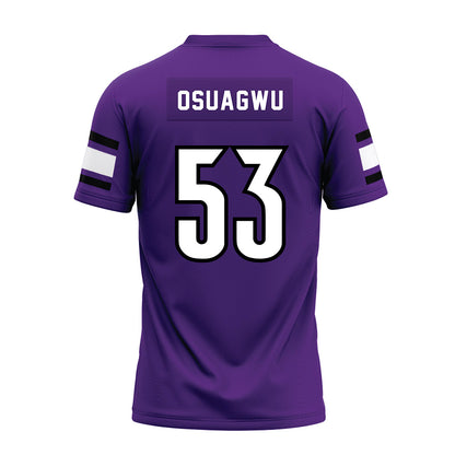 Stonehill - NCAA Football : Joshua Osuagwu - Purple Premium Football Jersey-1