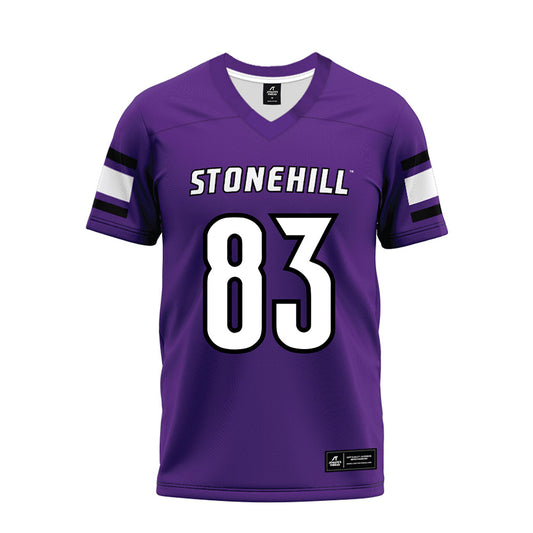 Stonehill - NCAA Football : Ashtin Traver - Purple Premium Football Jersey-0