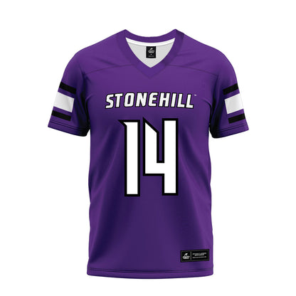 Stonehill - NCAA Football : Jahnez Williams - Purple Premium Football Jersey-0