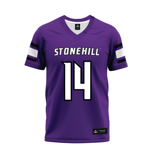 Stonehill - NCAA Football : Jahnez Williams - Purple Premium Football Jersey-0