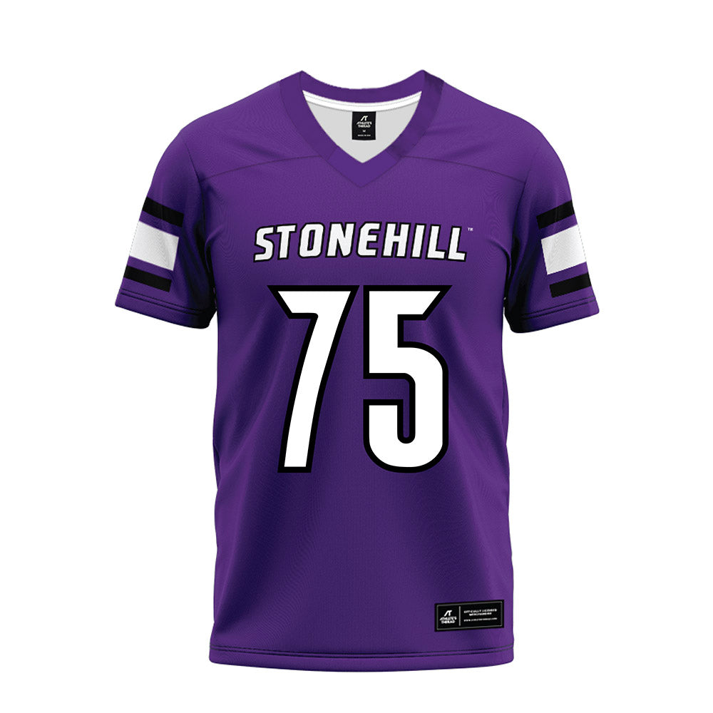 Stonehill - NCAA Football : Evan Romano - Purple Premium Football Jersey-0