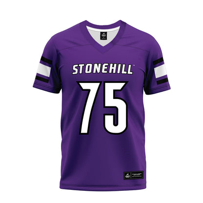Stonehill - NCAA Football : Evan Romano - Purple Premium Football Jersey-0