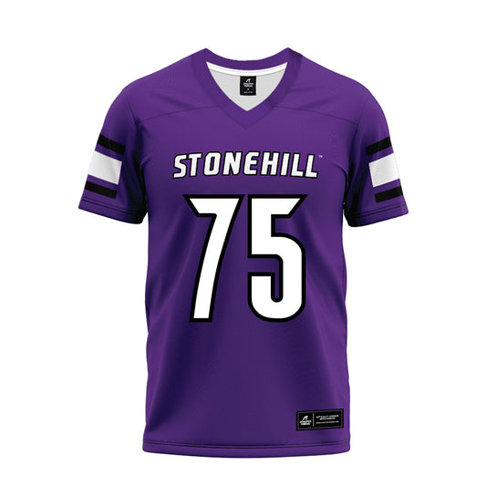 Stonehill - NCAA Football : Evan Romano - Purple Premium Football Jersey-0