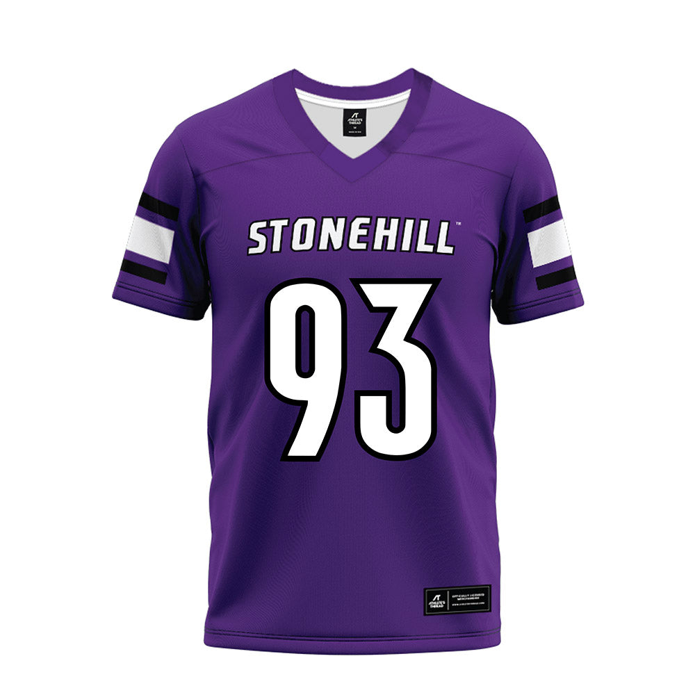 Stonehill - NCAA Football : Brenden Berube - Purple Premium Football Jersey-0