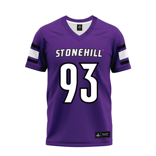 Stonehill - NCAA Football : Brenden Berube - Purple Premium Football Jersey-0