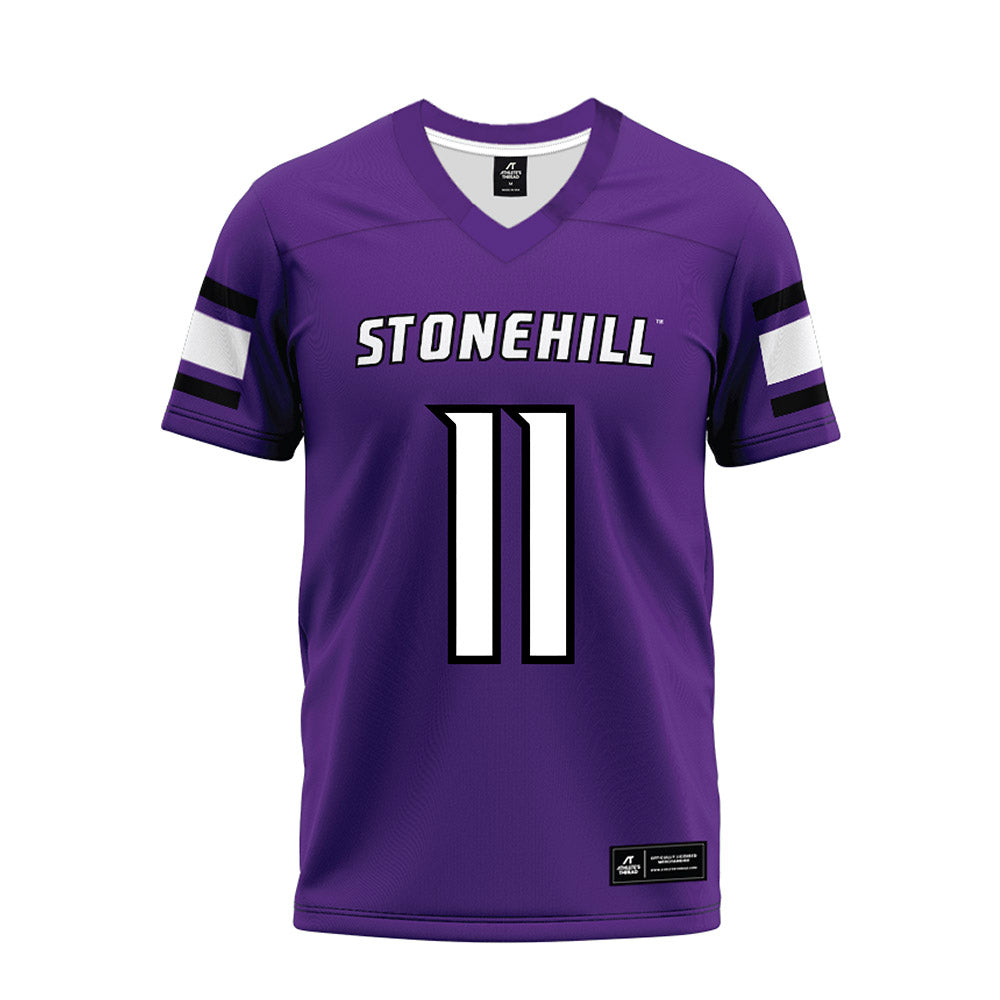 Stonehill - NCAA Football : Brigham Dunphy - Purple Premium Football Jersey-0