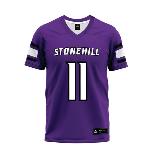 Stonehill - NCAA Football : Brigham Dunphy - Purple Premium Football Jersey-0