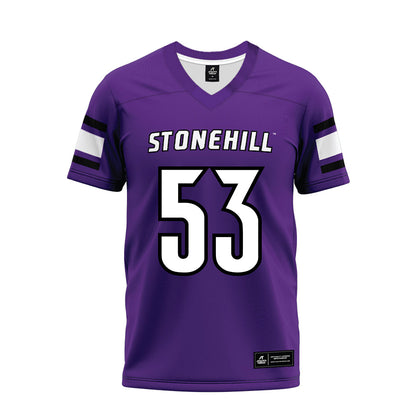 Stonehill - NCAA Football : Joshua Osuagwu - Purple Premium Football Jersey-0