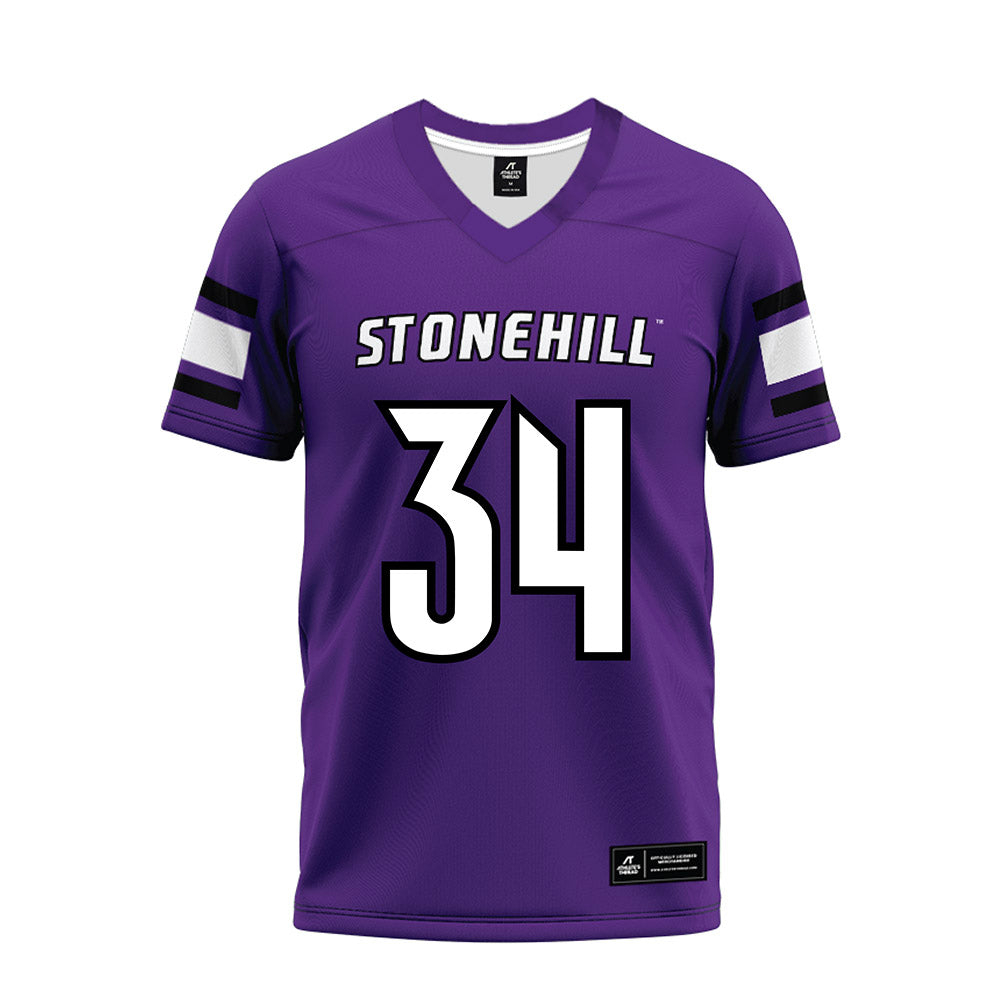 Stonehill - NCAA Football : Andrew Sanchez - Purple Premium Football Jersey-0