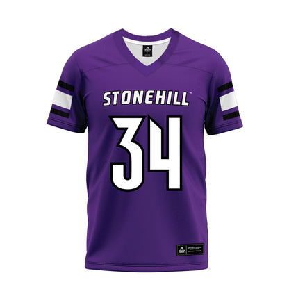 Stonehill - NCAA Football : Andrew Sanchez - Purple Premium Football Jersey-0
