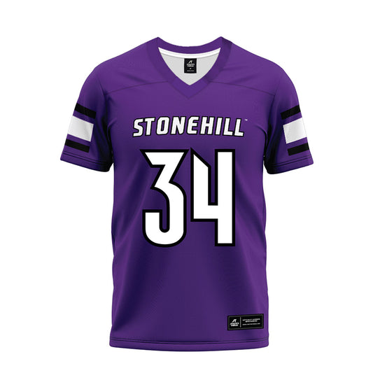 Stonehill - NCAA Football : Andrew Sanchez - Purple Premium Football Jersey-0