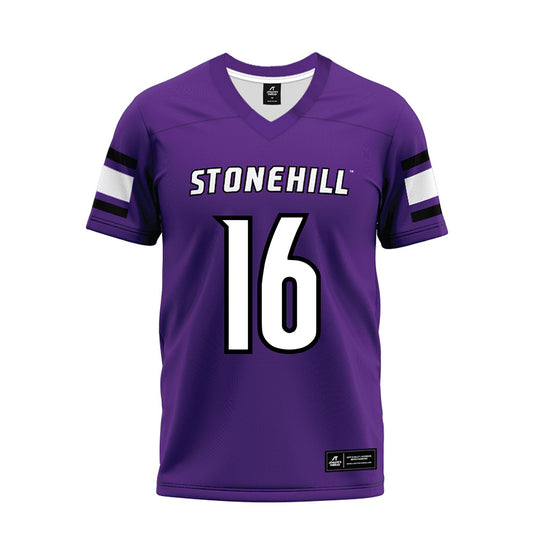 Stonehill - NCAA Football : Noah Mackenzie - Purple Premium Football Jersey-0