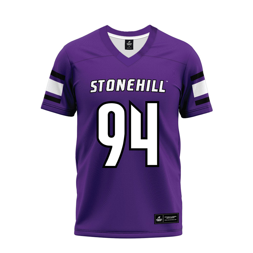 Stonehill - NCAA Football : Marcus Cassel - Purple Premium Football Jersey-0