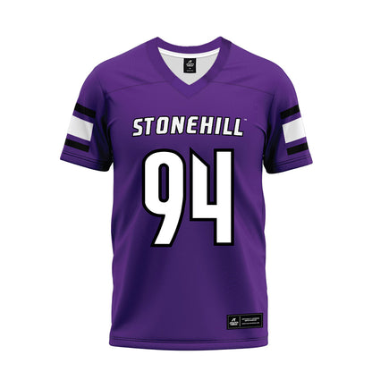 Stonehill - NCAA Football : Marcus Cassel - Purple Premium Football Jersey-0