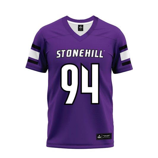 Stonehill - NCAA Football : Marcus Cassel - Purple Premium Football Jersey-0