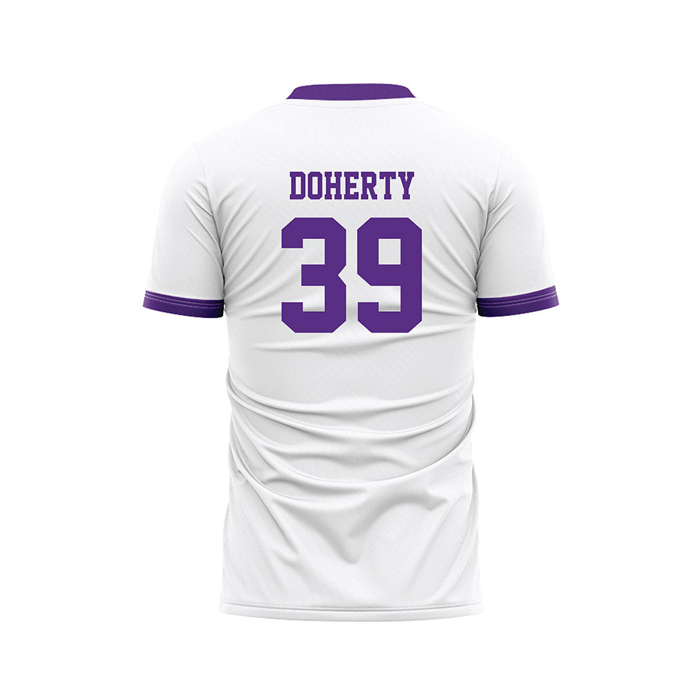 Stonehill - NCAA Men's Soccer : Killian Doherty - White Soccer Jersey-1