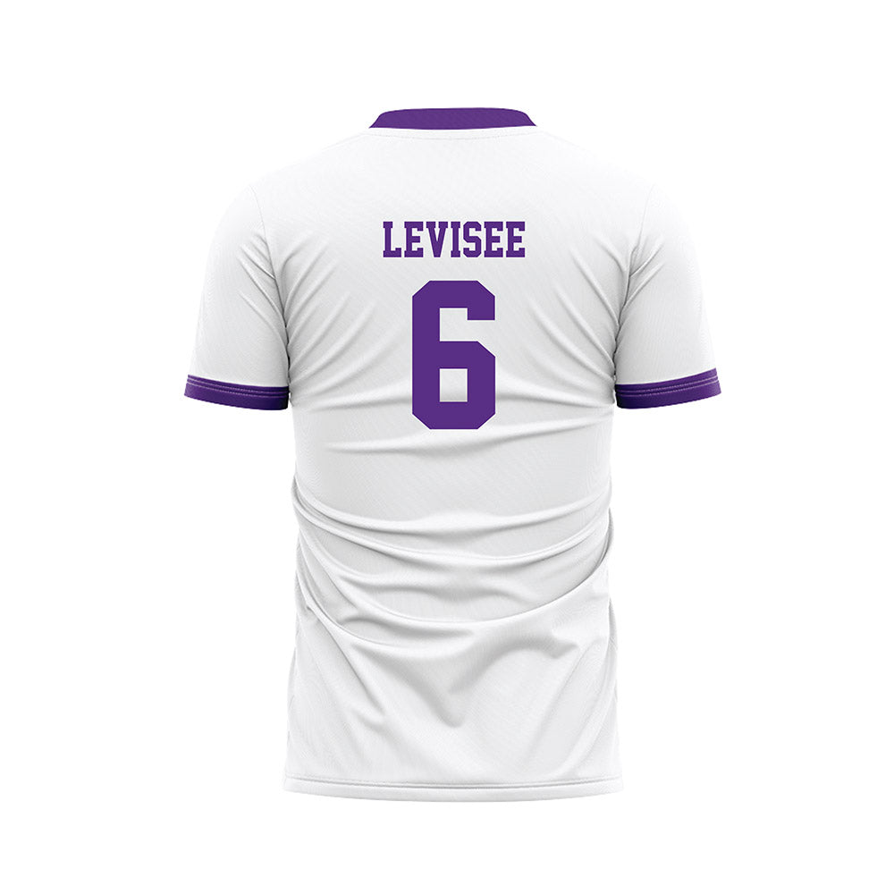 Stonehill - NCAA Men's Soccer : Tucker Levisee - White Soccer Jersey-1