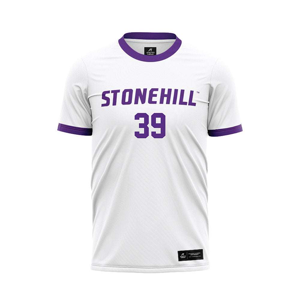 Stonehill - NCAA Men's Soccer : Killian Doherty - White Soccer Jersey-0