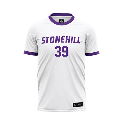 Stonehill - NCAA Men's Soccer : Killian Doherty - White Soccer Jersey-0