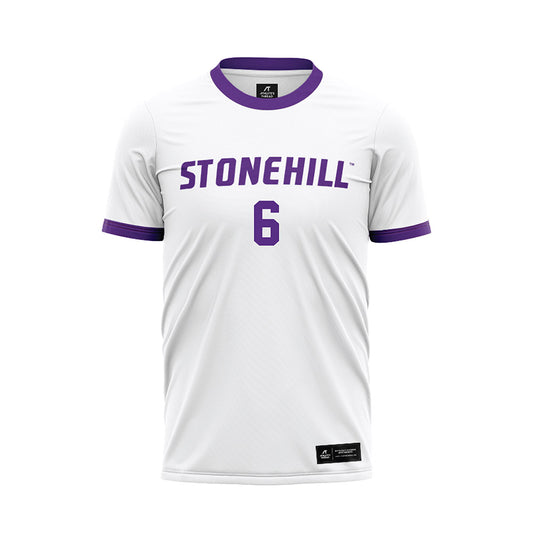 Stonehill - NCAA Men's Soccer : Tucker Levisee - White Soccer Jersey-0