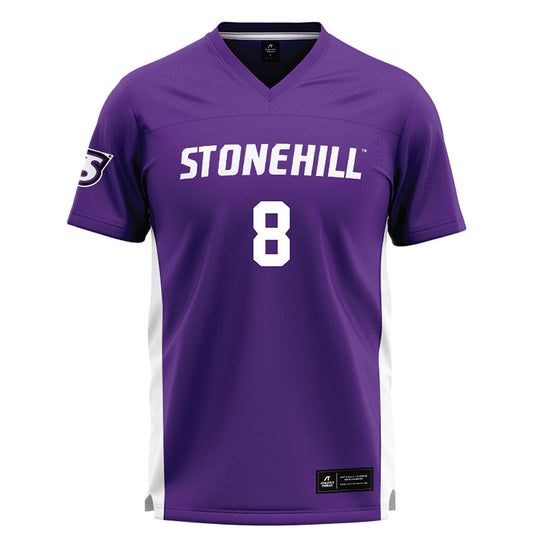 Stonehill - NCAA Women's Lacrosse : Taylor Green - Purple Lacrosse Jersey-0