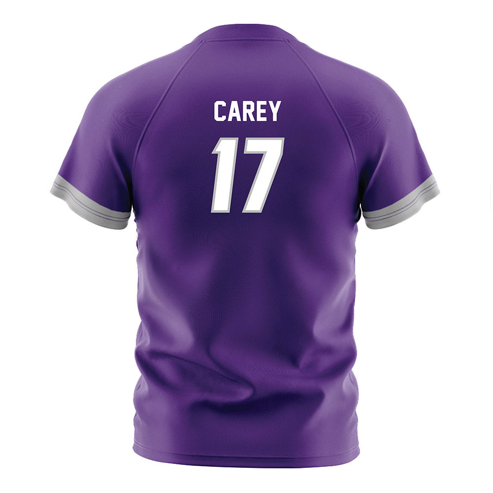 Stonehill - NCAA Women's Soccer : Katie Carey - Purple Soccer Jersey-1
