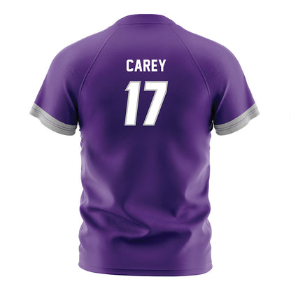 Stonehill - NCAA Women's Soccer : Katie Carey - Purple Soccer Jersey-1