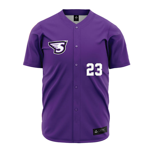 Stonehill - NCAA Softball : Shannon Conte - Purple Jersey-0