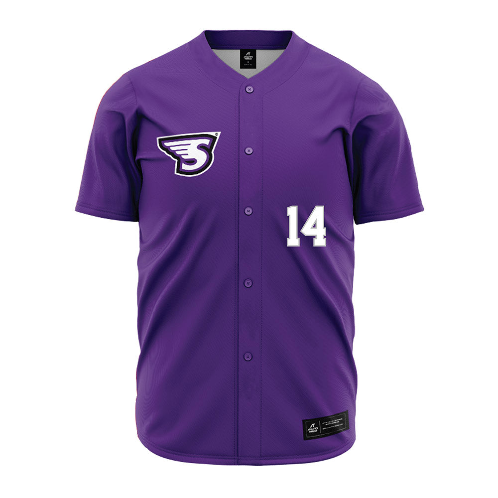 Stonehill - NCAA Softball : Juliana Alicea - Purple Jersey-0