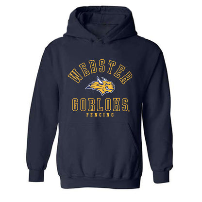 Webster - NCAA Men's Fencing : Collin Knowles - Classic Shersey Hooded Sweatshirt-0