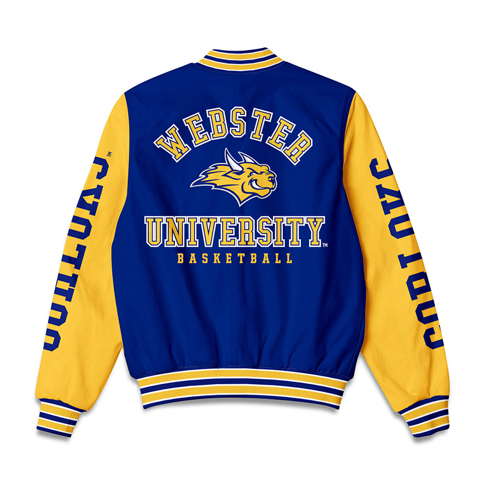 Webster - NCAA Men's Basketball : Charles Nelson - Bomber Jacket-1