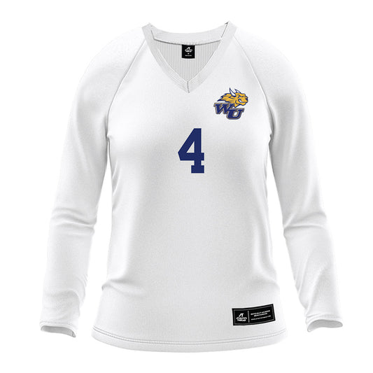 Webster - NCAA Women's Volleyball : Jaycee Lewis - White Volleyball Jersey-0