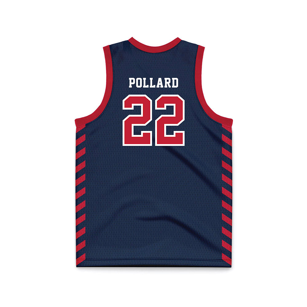 Samford - NCAA Men's Basketball : Jaxon Pollard - 2024 Navy Basketball Jersey-1