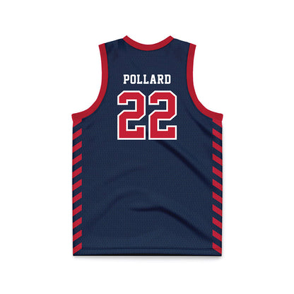 Samford - NCAA Men's Basketball : Jaxon Pollard - 2024 Navy Basketball Jersey-1