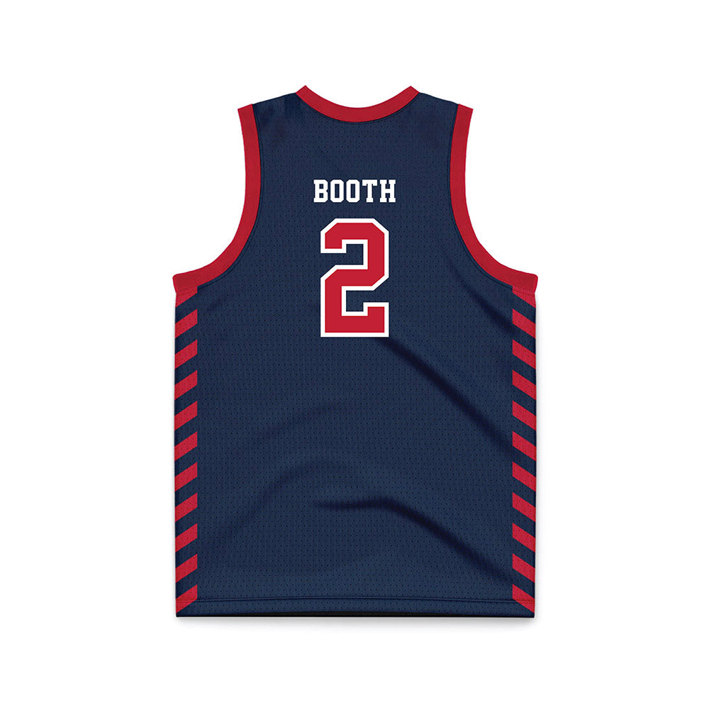 Samford - NCAA Men's Basketball : Jadin Booth - 2024 Navy Basketball Jersey-1
