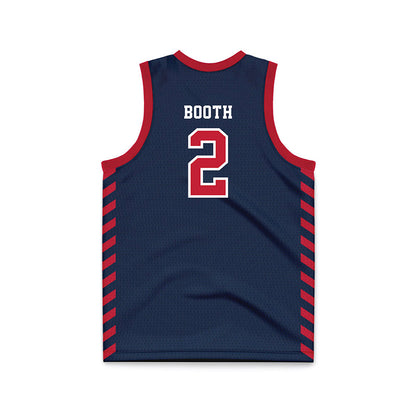 Samford - NCAA Men's Basketball : Jadin Booth - 2024 Navy Basketball Jersey-1