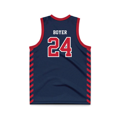 Samford - NCAA Men's Basketball : Brody Boyer - 2024 Navy Basketball Jersey