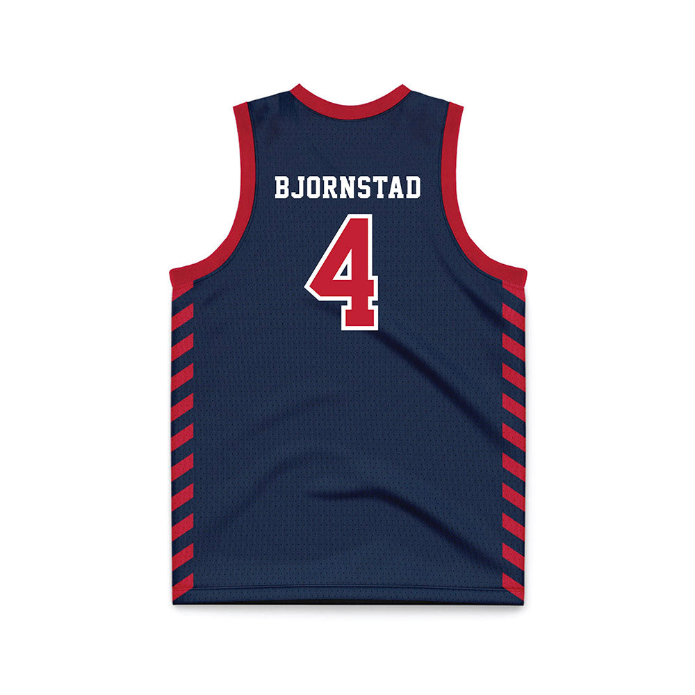 Samford - NCAA Men's Basketball : Judson Bjornstad - 2024 Navy Basketball Jersey-1