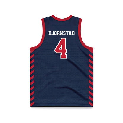 Samford - NCAA Men's Basketball : Judson Bjornstad - 2024 Navy Basketball Jersey-1
