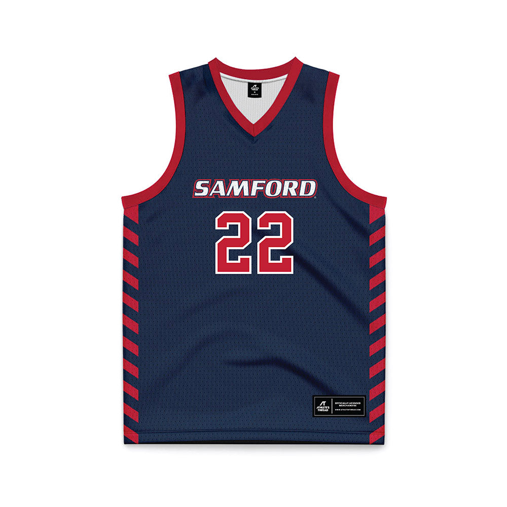 Samford - NCAA Men's Basketball : Jaxon Pollard - 2024 Navy Basketball Jersey-0
