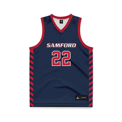 Samford - NCAA Men's Basketball : Jaxon Pollard - 2024 Navy Basketball Jersey-0