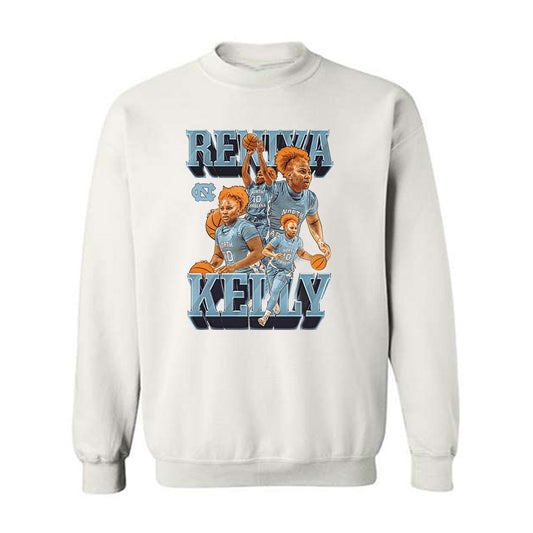 UNC - NCAA Women's Basketball : Reniya Kelly - Player Collage Crewneck Sweatshirt-0
