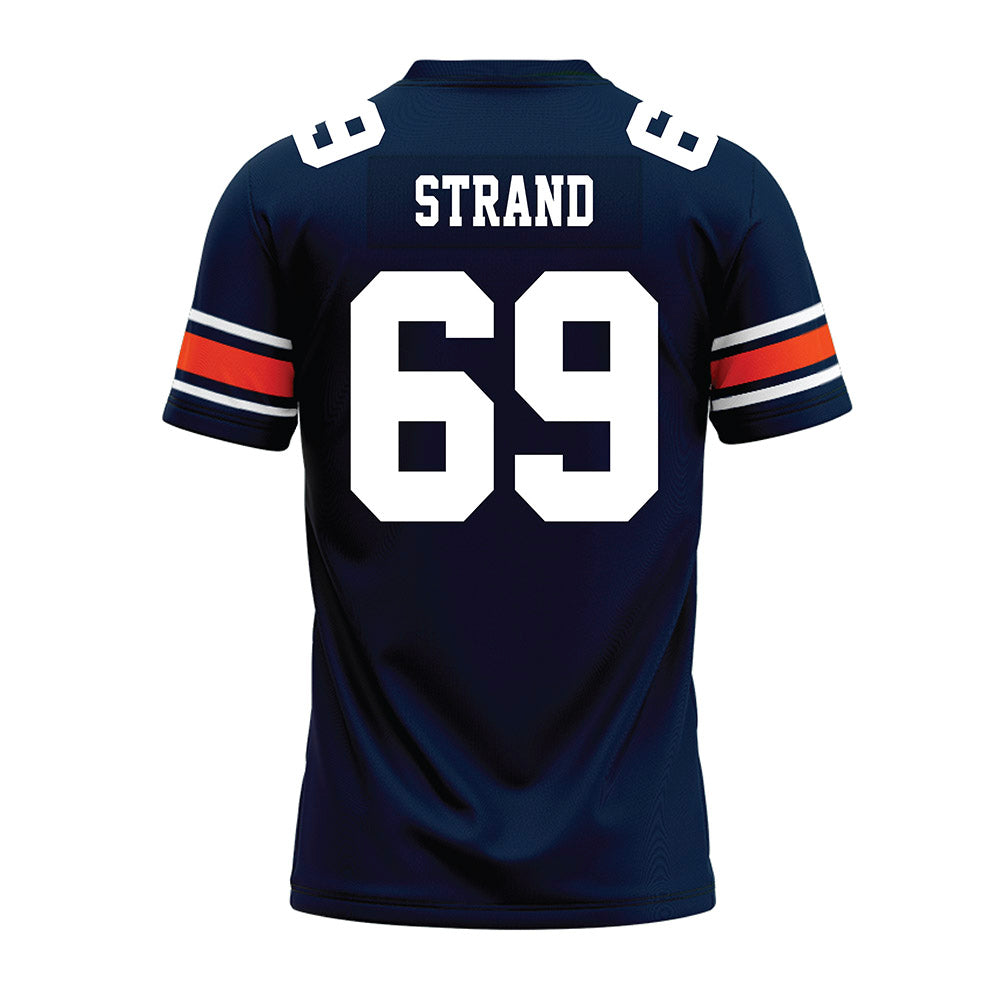 Auburn - NCAA Football : Jacob Strand - Navy Premium Football Jersey-1