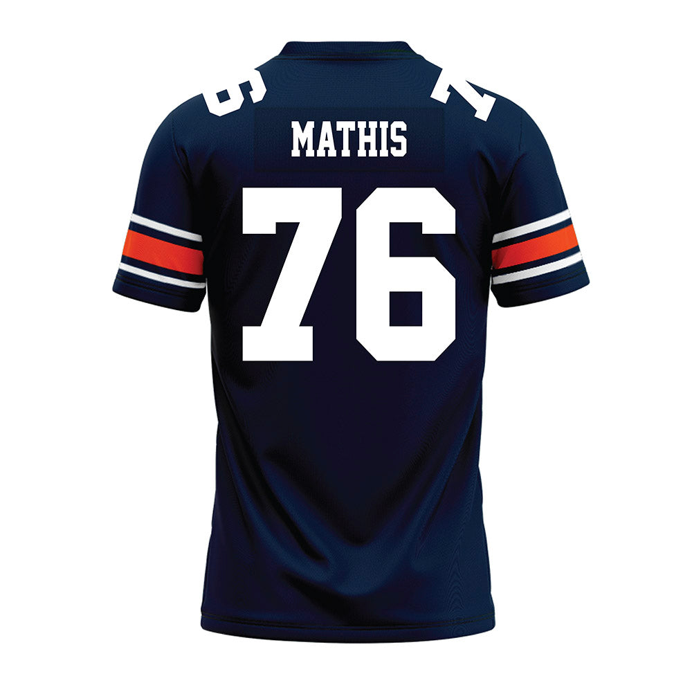 Auburn - NCAA Football : Mason Mathis - Navy Premium Football Jersey-1