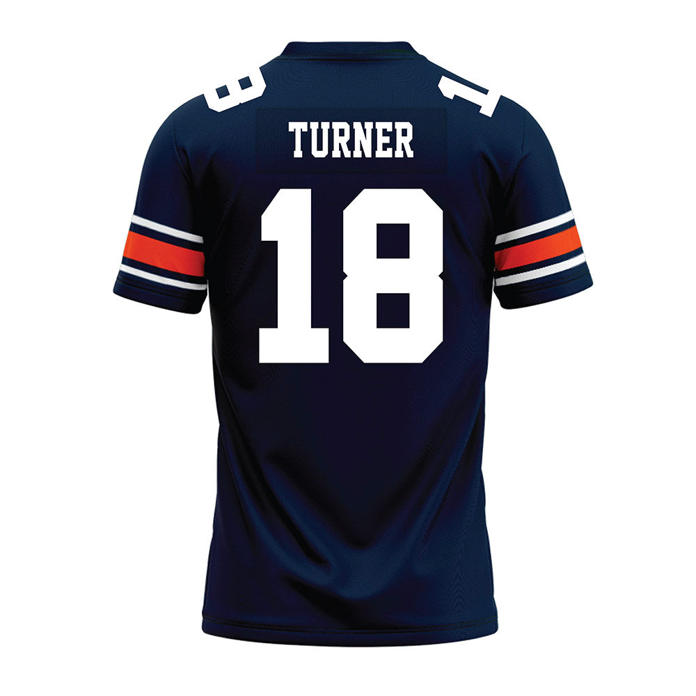 Auburn - NCAA Football : Sam Turner - Navy Premium Football Jersey-1