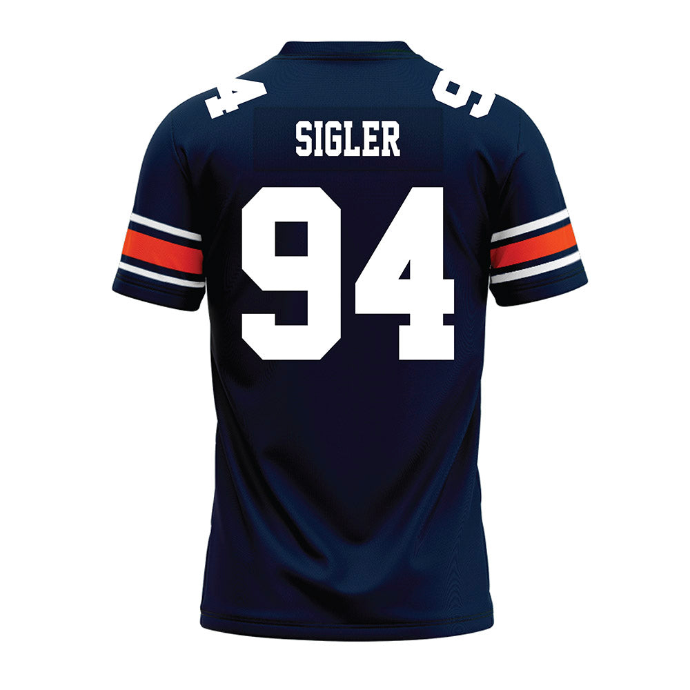 Auburn - NCAA Football : Cody Sigler - Navy Premium Football Jersey-1