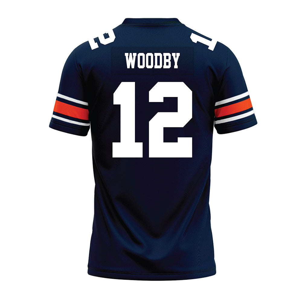 Auburn - NCAA Football : Blake Woodby - Navy Premium Football Jersey-1